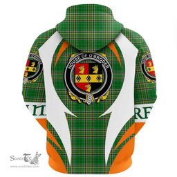Irish House of O BRODER Coat of Arms Family Crest Ireland Hoodie Irish National Tartan Action Style