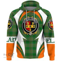 Irish House of O BRODER Coat of Arms Family Crest Ireland Hoodie Irish National Tartan Action Style