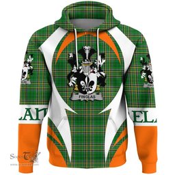 Irish Finglas Coat of Arms Family Crest Ireland Hoodie Irish National Tartan Action Style