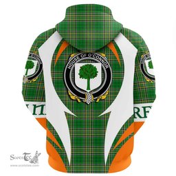 Irish House of O CONNOR (Don) Coat of Arms Family Crest Ireland Hoodie Irish National Tartan Action Style