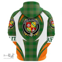 Irish House of MACEGAN Coat of Arms Family Crest Ireland Hoodie Irish National Tartan Action Style