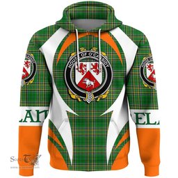 Irish House of O CASSIDY Coat of Arms Family Crest Ireland Hoodie Irish National Tartan Action Style