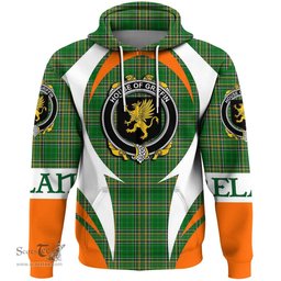 Irish House of GRIFFIN Coat of Arms Family Crest Ireland Hoodie Irish National Tartan Action Style