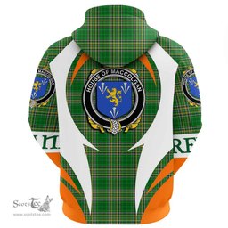 Irish House of MACCOLGAN Coat of Arms Family Crest Ireland Hoodie Irish National Tartan Action Style