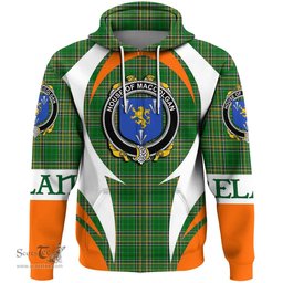 Irish House of MACCOLGAN Coat of Arms Family Crest Ireland Hoodie Irish National Tartan Action Style