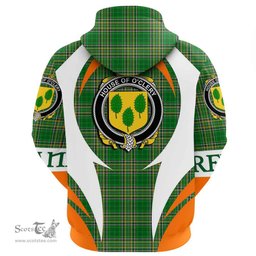 Irish House of O CLERY Coat of Arms Family Crest Ireland Hoodie Irish National Tartan Action Style