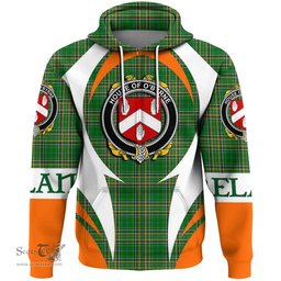 Irish House of O BYRNE Coat of Arms Family Crest Ireland Hoodie Irish National Tartan Action Style