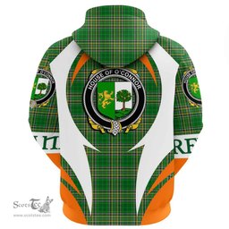 Irish House of O CONNOR (Sligo) Coat of Arms Family Crest Ireland Hoodie Irish National Tartan Action Style