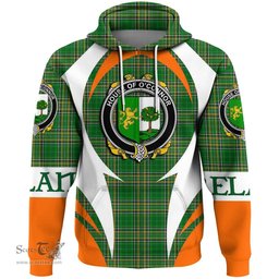 Irish House of O CONNOR (Sligo) Coat of Arms Family Crest Ireland Hoodie Irish National Tartan Action Style