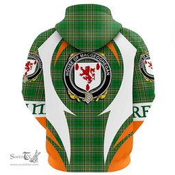 Irish House of MACGEOGHEGAN Coat of Arms Family Crest Ireland Hoodie Irish National Tartan Action Style