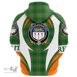 Irish House of MACLYSAGHT Coat of Arms Family Crest Ireland Hoodie Irish National Tartan Action Style