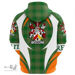 Irish Gilbert Coat of Arms Family Crest Ireland Hoodie Irish National Tartan Action Style