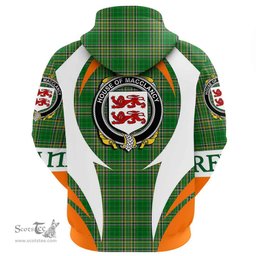 Irish House of MACCLANCY Coat of Arms Family Crest Ireland Hoodie Irish National Tartan Action Style