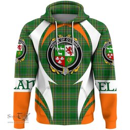 Irish House of O CONRY Coat of Arms Family Crest Ireland Hoodie Irish National Tartan Action Style