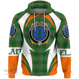 Irish House of MACCOTTER Coat of Arms Family Crest Ireland Hoodie Irish National Tartan Action Style