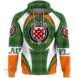 Irish House of BLAKE Coat of Arms Family Crest Ireland Hoodie Irish National Tartan Action Style