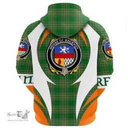Irish House of MACEVOY Coat of Arms Family Crest Ireland Hoodie Irish National Tartan Action Style