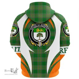 Irish House of MURPHY (O Morchoe) Coat of Arms Family Crest Ireland Hoodie Irish National Tartan Action Style