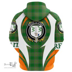 Irish House of O DEA Coat of Arms Family Crest Ireland Hoodie Irish National Tartan Action Style