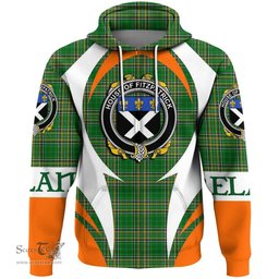 Irish House of FITZPATRICK Coat of Arms Family Crest Ireland Hoodie Irish National Tartan Action Style