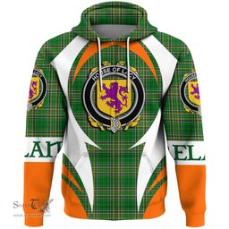 Irish House of LACY Coat of Arms Family Crest Ireland Hoodie Irish National Tartan Action Style