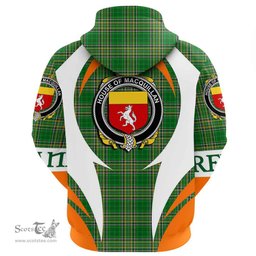 Irish House of MACQUILLAN Coat of Arms Family Crest Ireland Hoodie Irish National Tartan Action Style
