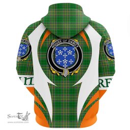 Irish House of DARCY Coat of Arms Family Crest Ireland Hoodie Irish National Tartan Action Style