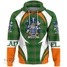 Irish Garvan or O Garvan Coat of Arms Family Crest Ireland Hoodie Irish National Tartan Action Style