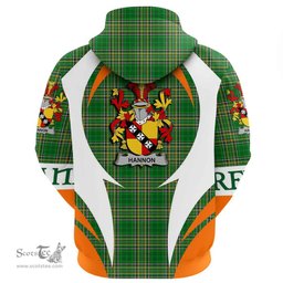 Irish Hannon or O Hannon Coat of Arms Family Crest Ireland Hoodie Irish National Tartan Action Style