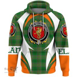 Irish House of MACGILLYCUDDY Coat of Arms Family Crest Ireland Hoodie Irish National Tartan Action Style