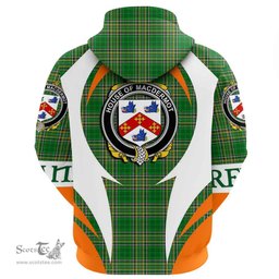 Irish House of MACDERMOT Coat of Arms Family Crest Ireland Hoodie Irish National Tartan Action Style