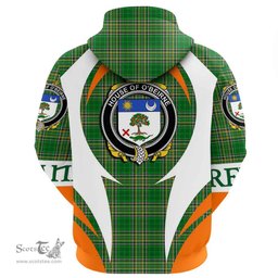 Irish House of O BEIRNE Coat of Arms Family Crest Ireland Hoodie Irish National Tartan Action Style