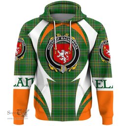 Irish House of MACNAMARA Coat of Arms Family Crest Ireland Hoodie Irish National Tartan Action Style