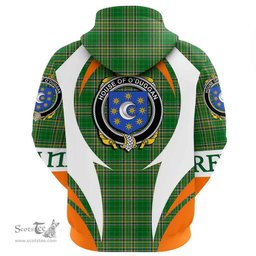 Irish House of O DUGGAN Coat of Arms Family Crest Ireland Hoodie Irish National Tartan Action Style