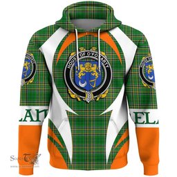 Irish House of O FOGARTY Coat of Arms Family Crest Ireland Hoodie Irish National Tartan Action Style