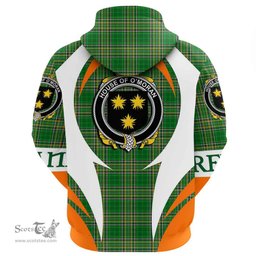 Irish House of O MORAN Coat of Arms Family Crest Ireland Hoodie Irish National Tartan Action Style