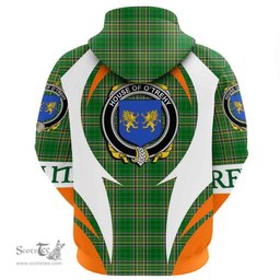 Irish House of O TREHY (Troy) Coat of Arms Family Crest Ireland Hoodie Irish National Tartan Action Style