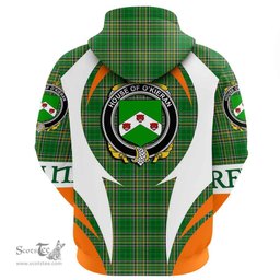 Irish House of O KIERAN Coat of Arms Family Crest Ireland Hoodie Irish National Tartan Action Style