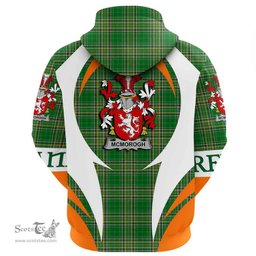 Irish McMorogh or McMorrow Coat of Arms Family Crest Ireland Hoodie Irish National Tartan Action Style