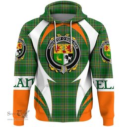 Irish House of O SULLIVAN Coat of Arms Family Crest Ireland Hoodie Irish National Tartan Action Style