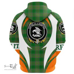 Irish House of O MADDEN Coat of Arms Family Crest Ireland Hoodie Irish National Tartan Action Style