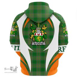 Irish McCartan Coat of Arms Family Crest Ireland Hoodie Irish National Tartan Action Style