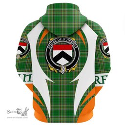 Irish House of O TIERNEY Coat of Arms Family Crest Ireland Hoodie Irish National Tartan Action Style