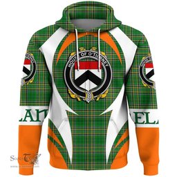 Irish House of O TIERNEY Coat of Arms Family Crest Ireland Hoodie Irish National Tartan Action Style