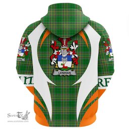 Irish Lenihan or O Lenaghan Coat of Arms Family Crest Ireland Hoodie Irish National Tartan Action Style