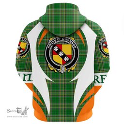 Irish House of O HANNON Coat of Arms Family Crest Ireland Hoodie Irish National Tartan Action Style