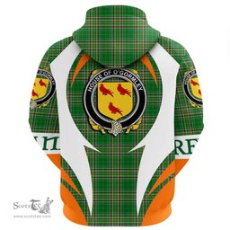 Irish House of O GORMLEY Coat of Arms Family Crest Ireland Hoodie Irish National Tartan Action Style