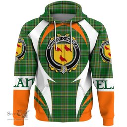 Irish House of O GORMLEY Coat of Arms Family Crest Ireland Hoodie Irish National Tartan Action Style