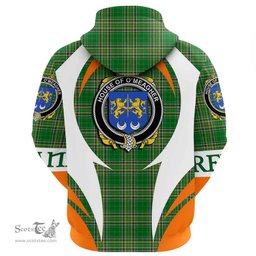 Irish House of O MEAGHER Coat of Arms Family Crest Ireland Hoodie Irish National Tartan Action Style
