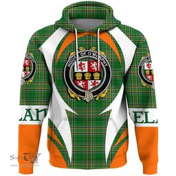 Irish House of O MURPHY (Muskerry) Coat of Arms Family Crest Ireland Hoodie Irish National Tartan Action Style